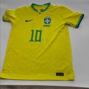 Nike Brazil Neymar Jr Jersey Kids Large - Yellow and Green